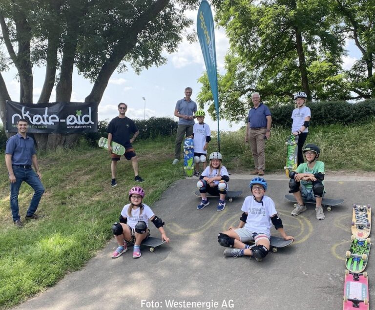 Kinder und Jugendliche hatten viel Spaß beim Skateboard-Workshop