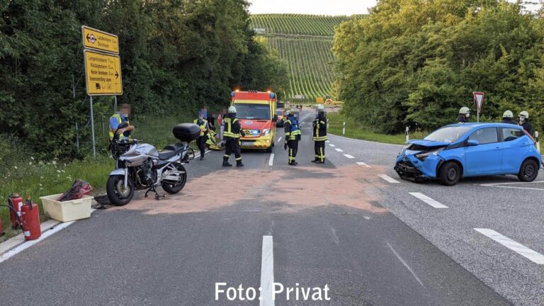 Vorfahrt missachtet: Autofahrer übersah Motorradfahrer