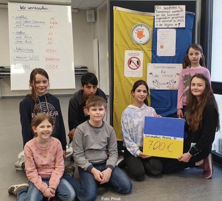 Traisener Kinder unterstützten mit Waffelverkauf Hilfsaktionen für ukrainische Kinder