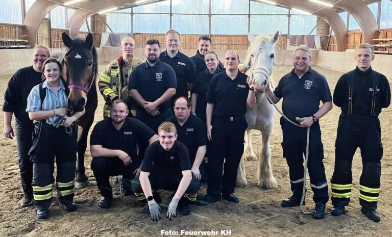 Feuerwehr übte Großtierrettung