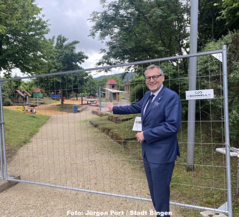 Binger Wasserspielplatz ist wieder geöffnet