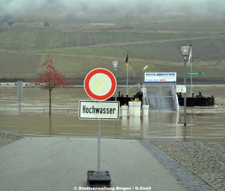 Wegen Hochwasser: Hindenburganlage und Hafenpark geschlossen