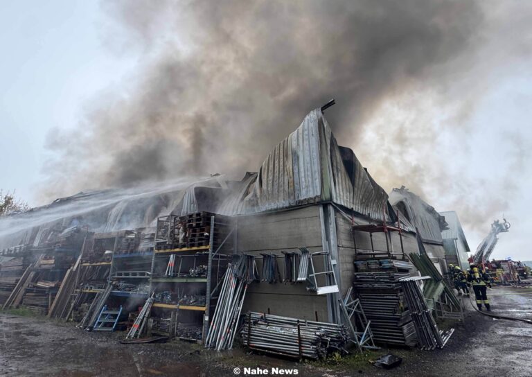 Technischer Defekt löste Großbrand einer Lagerhalle aus