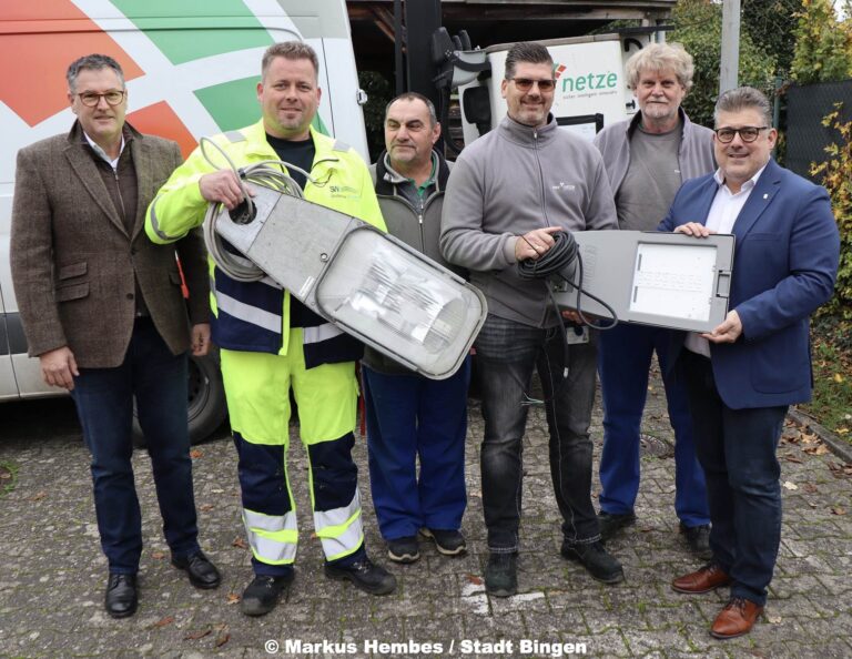 Stadt Bingen stellte Straßenbeleuchtung auf LED-Technik um