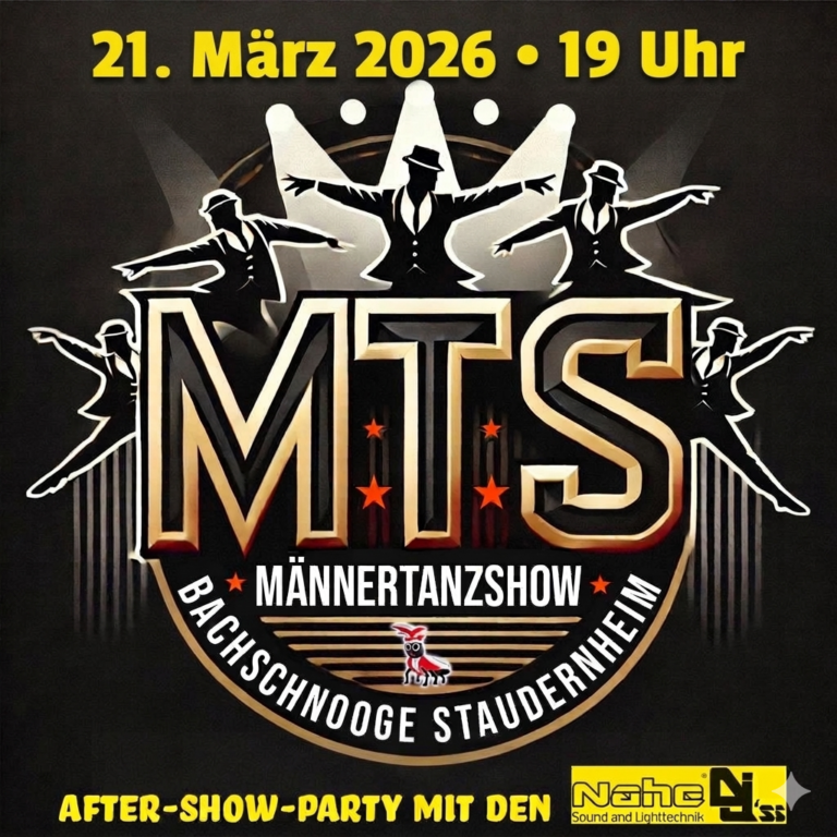 Die Vorfreude steigt: Die „Bachschnooge“ laden zur Männertanzshow 2026